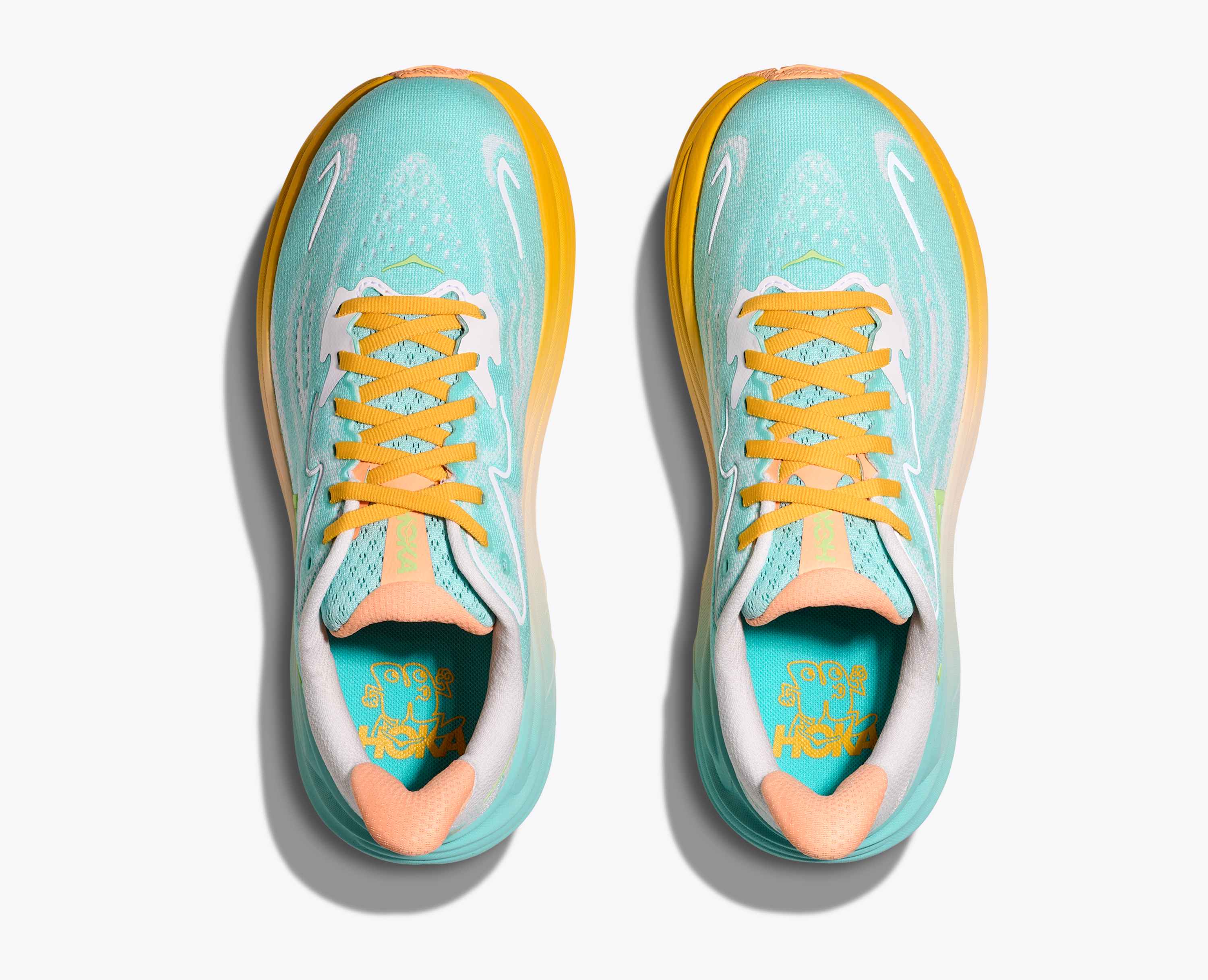 Hoka S Clifton 10 Blue Spark White