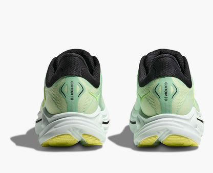 Hoka S Clifton 10 Mint Fluorite Luna Moth