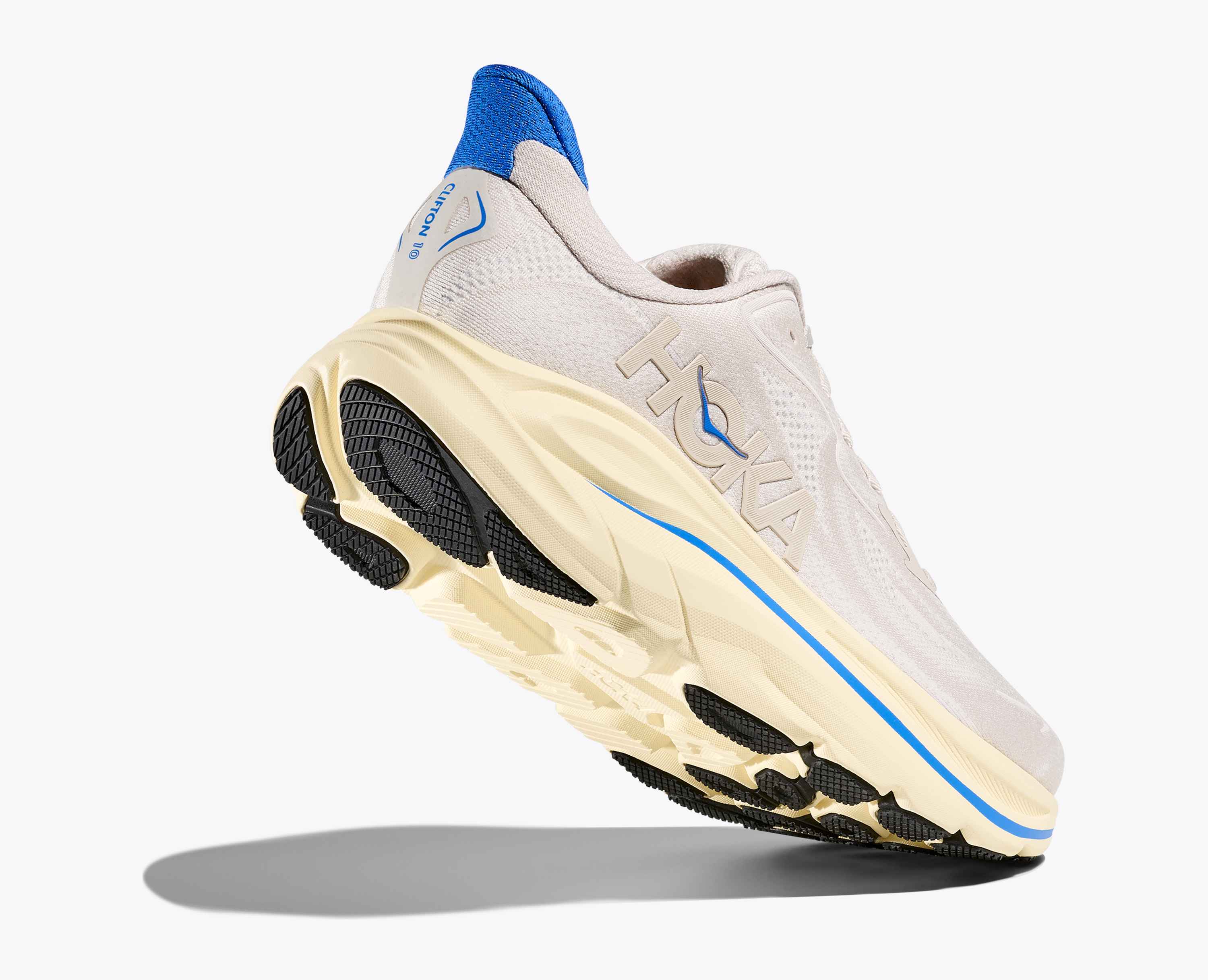 Hoka S Clifton 10 Stucco Virtual Blue