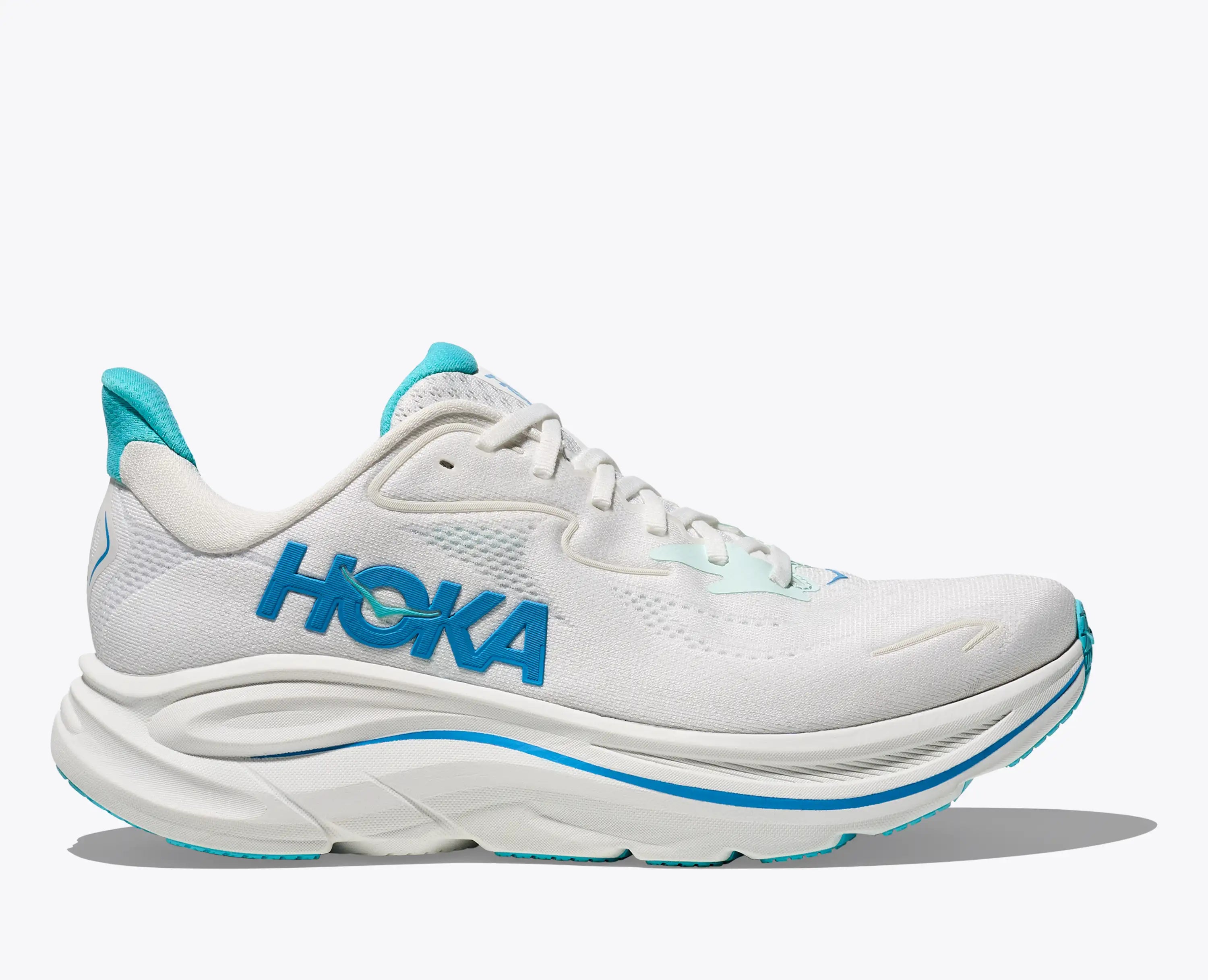 Hoka 'S Clifton 10 White Skyward Blue