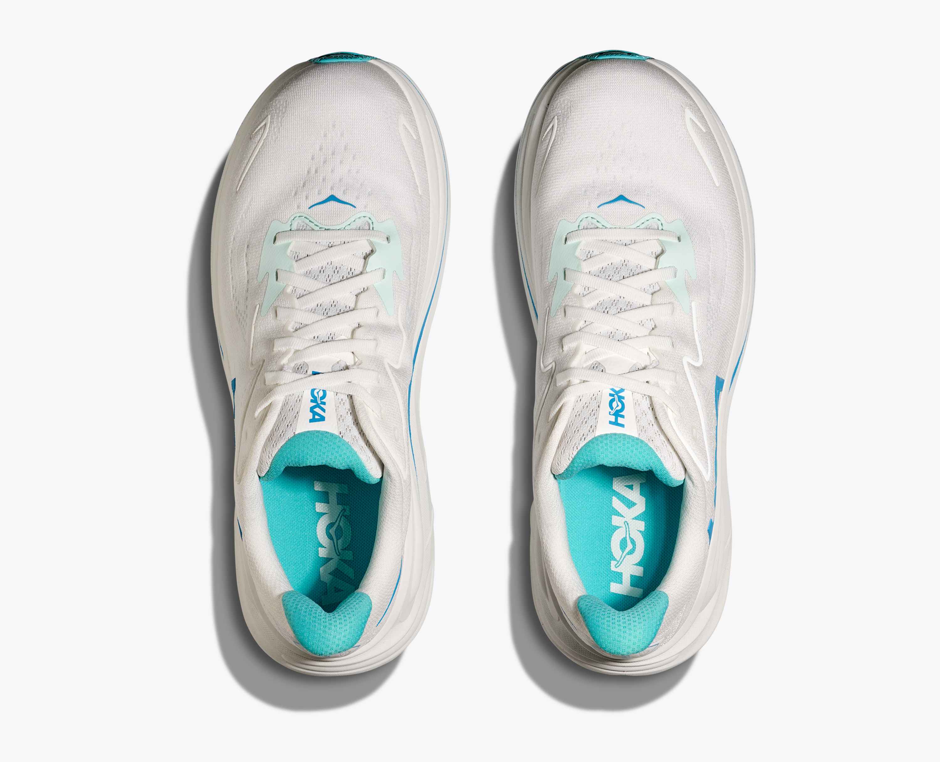 Hoka S Clifton 10 White Skyward Blue