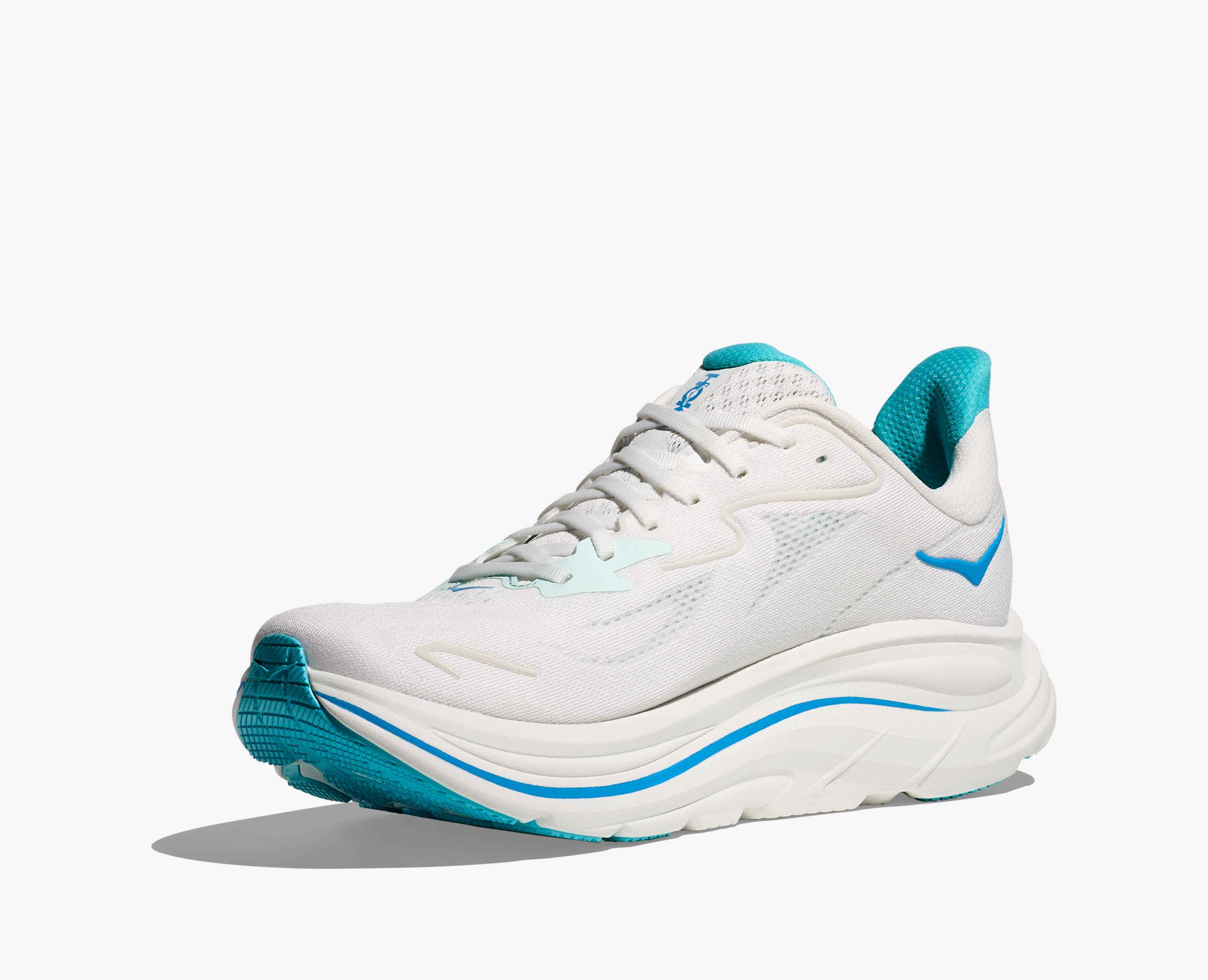 Hoka S Clifton 10 White Skyward Blue