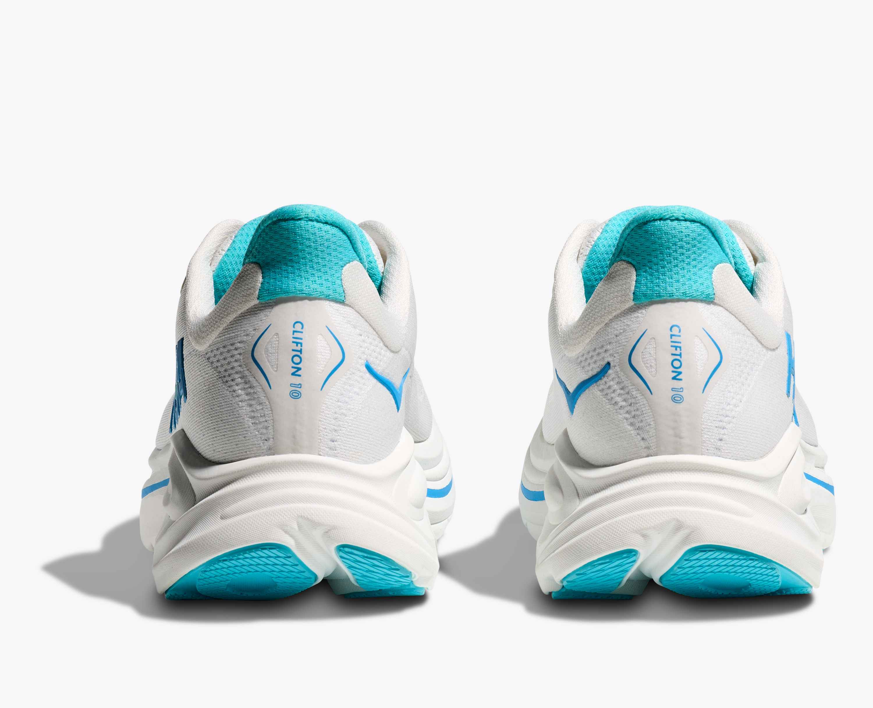 Hoka S Clifton 10 White Skyward Blue