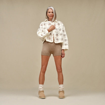 Ugg Alexiah Boy Short Rib Silver Taupe