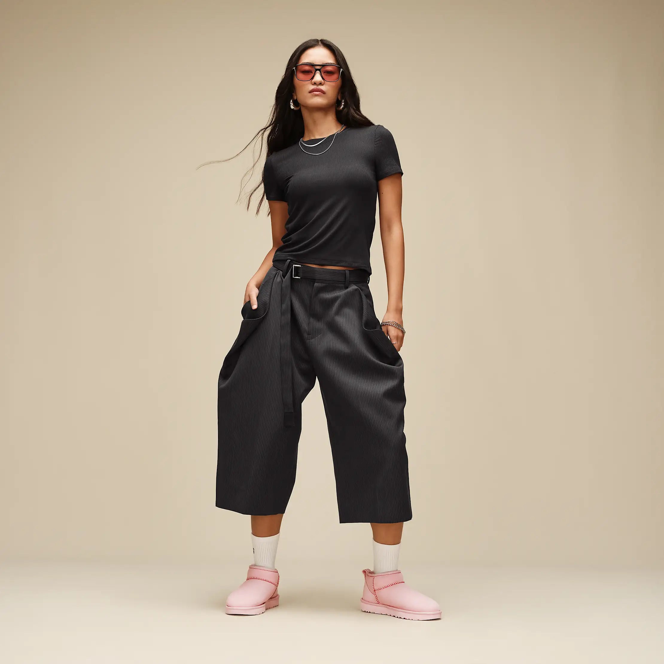 Ugg Miriam Baby Tee Rib Black