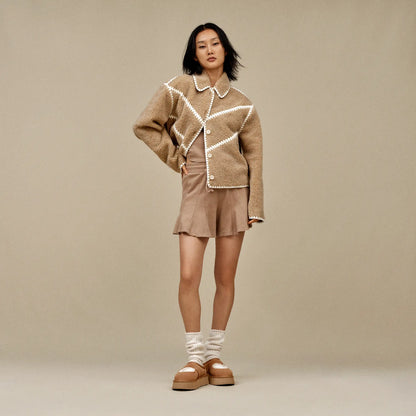 Ugg Ellison Uggfluff Shell Jacket Sand Heather