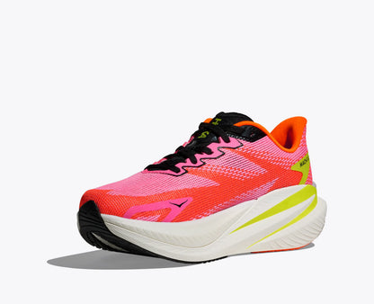 Hoka Women'S Mach X 3 Neon Rose Neon Tangerine