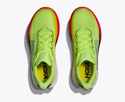 Hoka Women'S Mach X 3 Neon Yuzu Squid Ink
