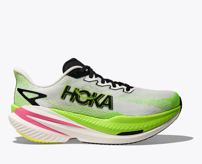 Hoka Women'S Mach X 3 White Neon Lime