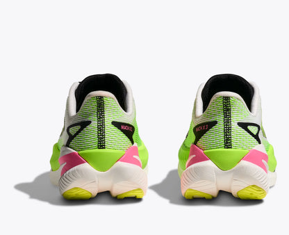 Hoka Women'S Mach X 3 White Neon Lime