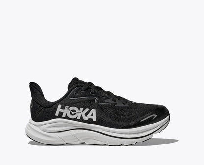 Hoka Big Kids Clifton 10 Black White