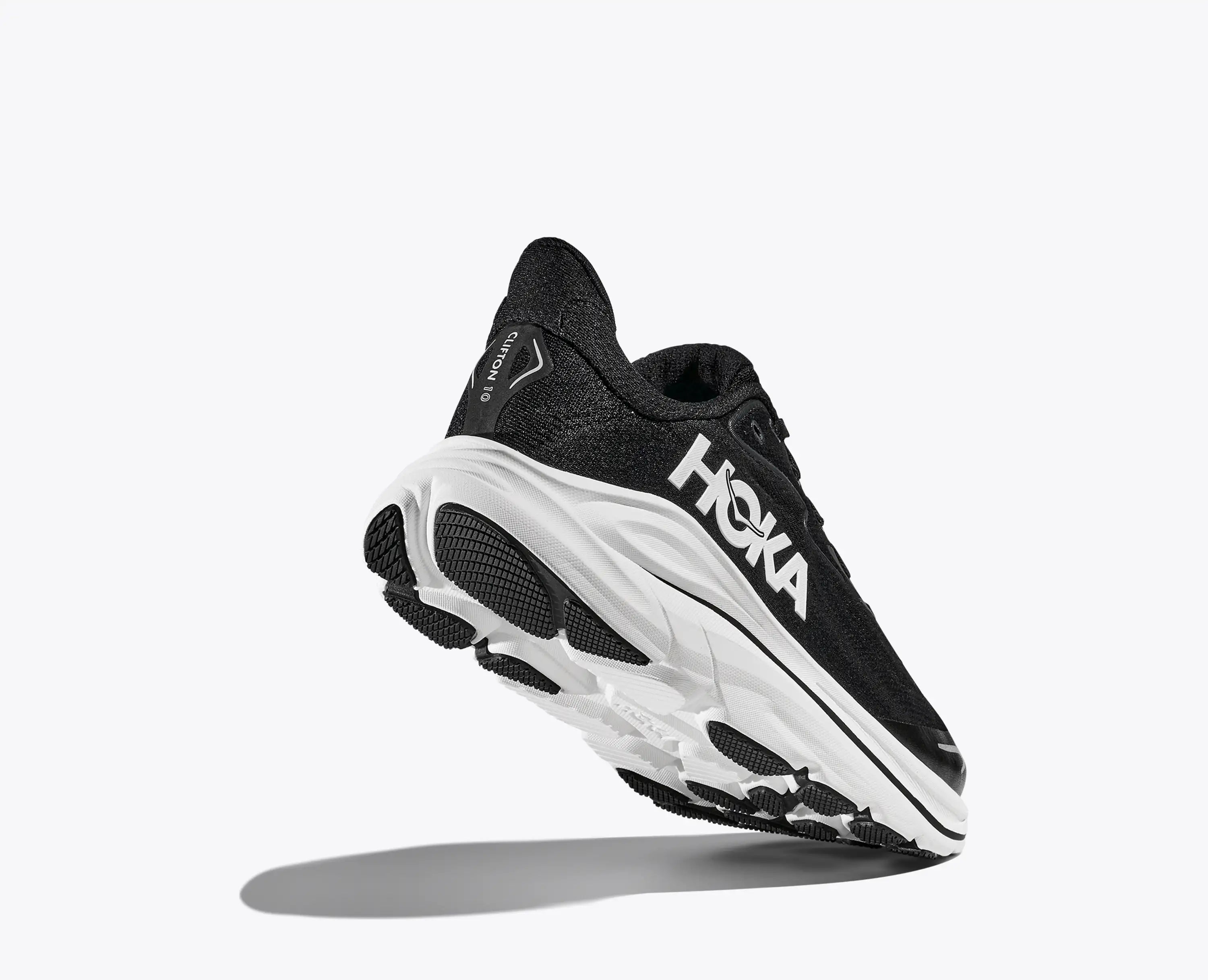 Hoka Big Kids Clifton 10 Black White