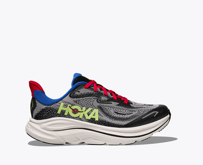 Hoka Big Kids Clifton 10 Foggy Grey Black