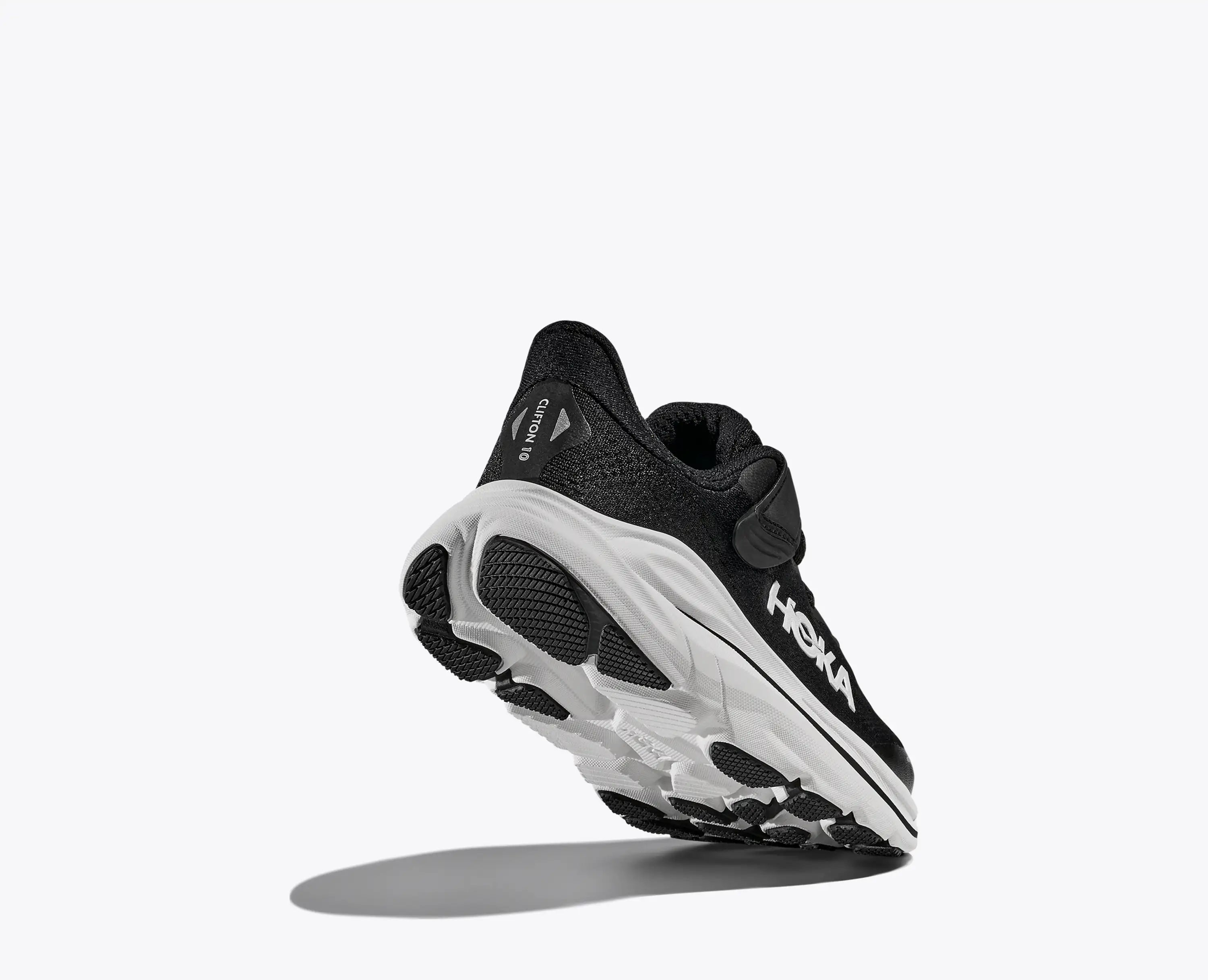Hoka Little Kids Clifton 10 Black White