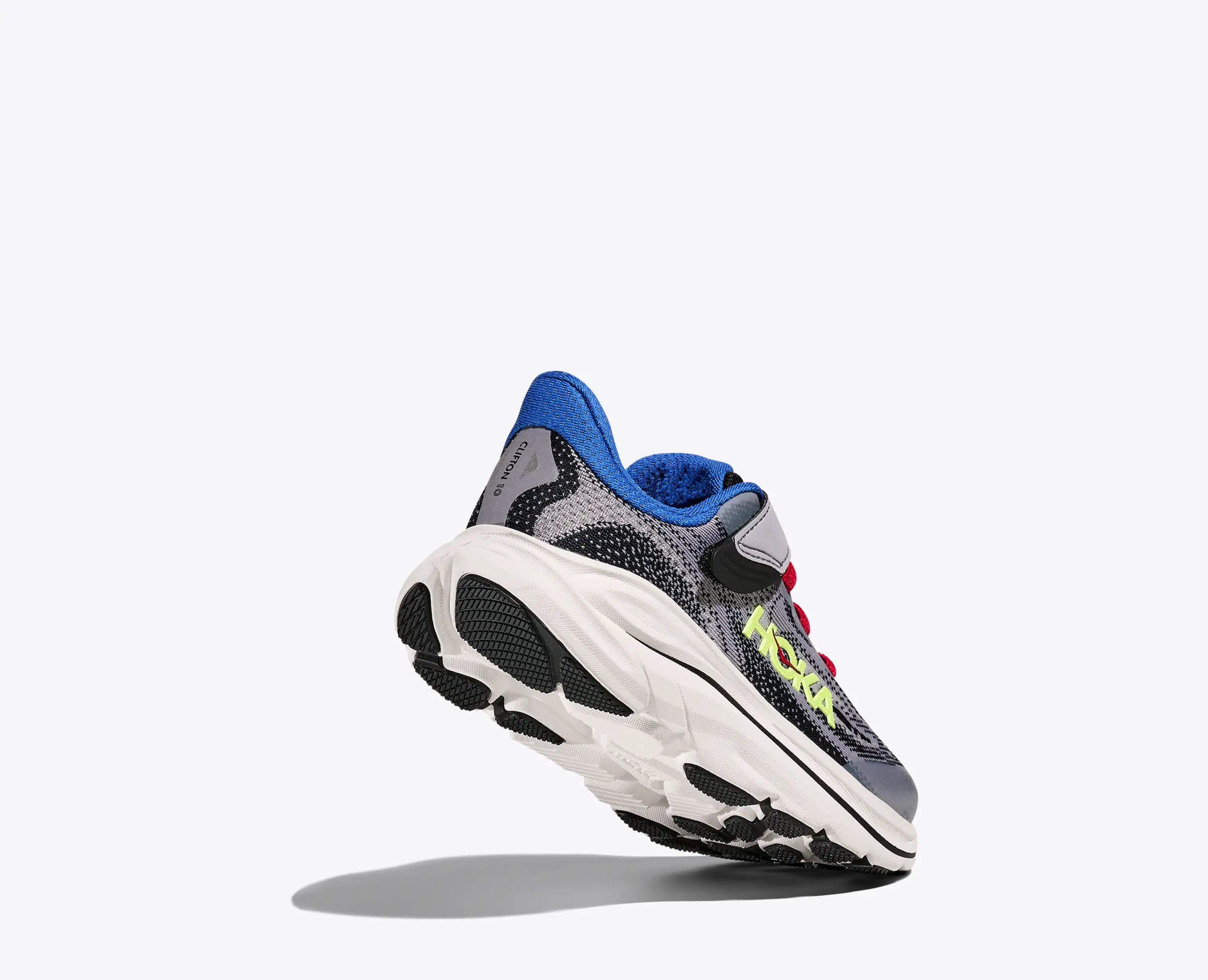 Hoka Little Kids Clifton 10 Foggy Grey Black
