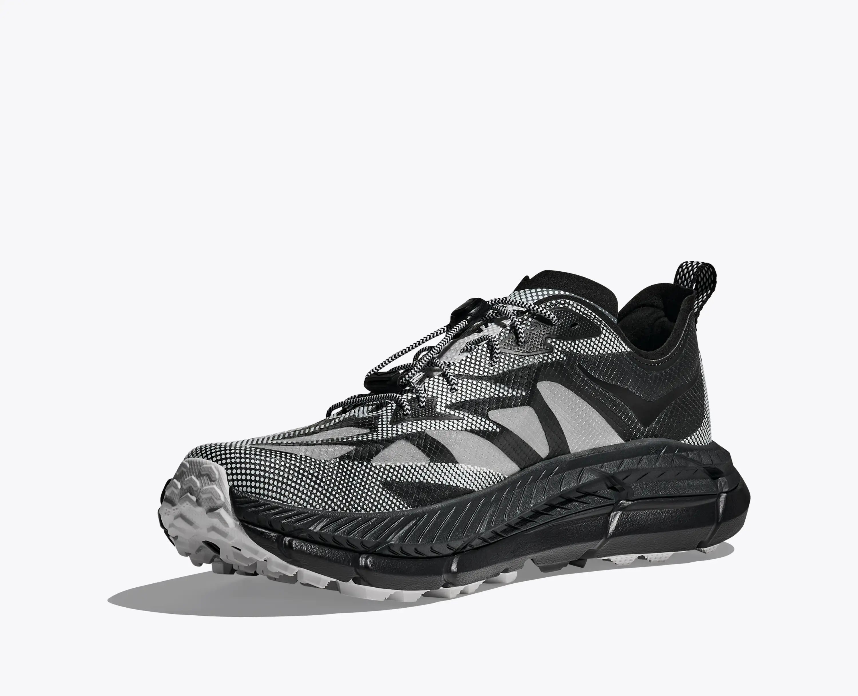 Hoka Stealth Tech Mafate Speed 4 Lite Black White