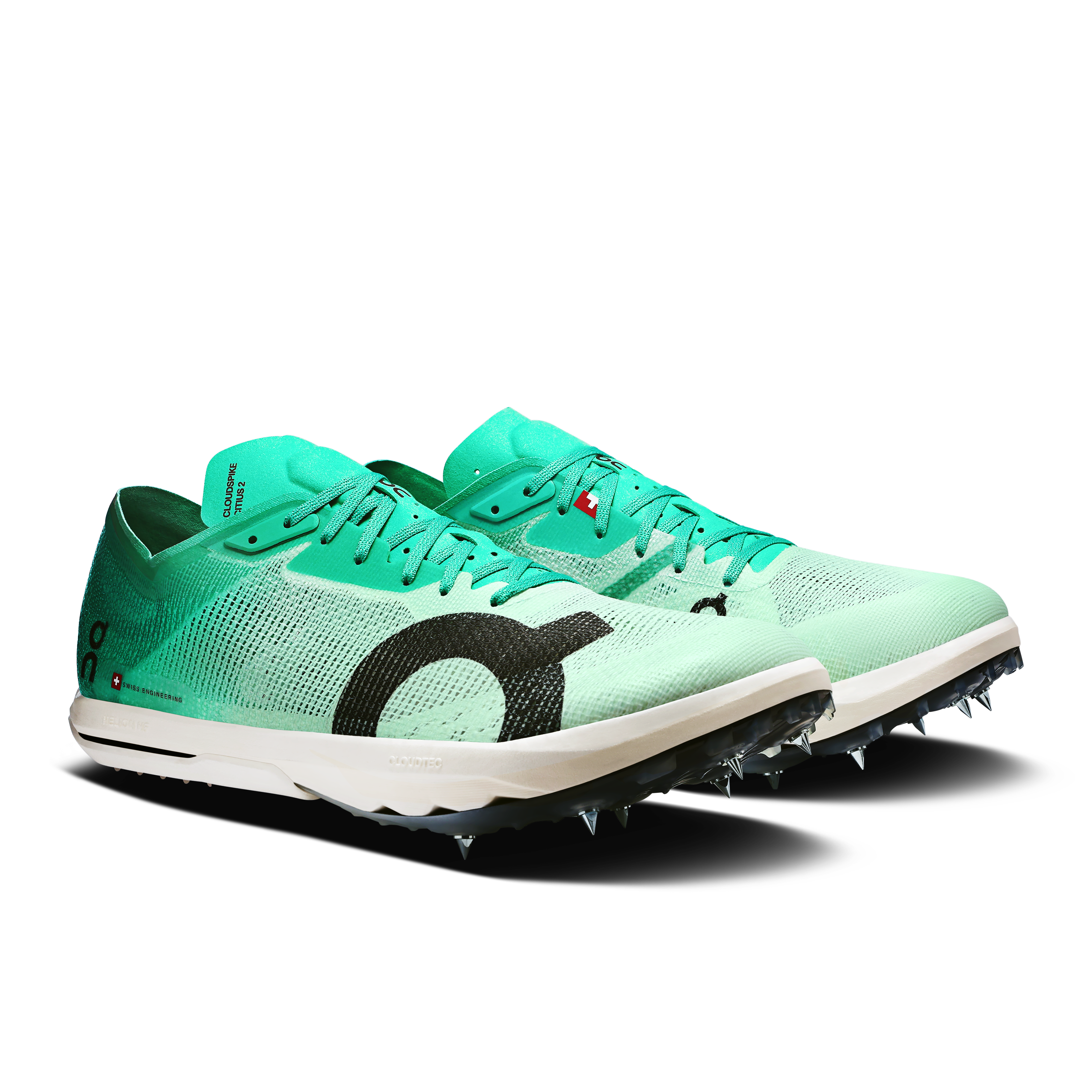 on running cloudspike citius 2 mint white (women's)