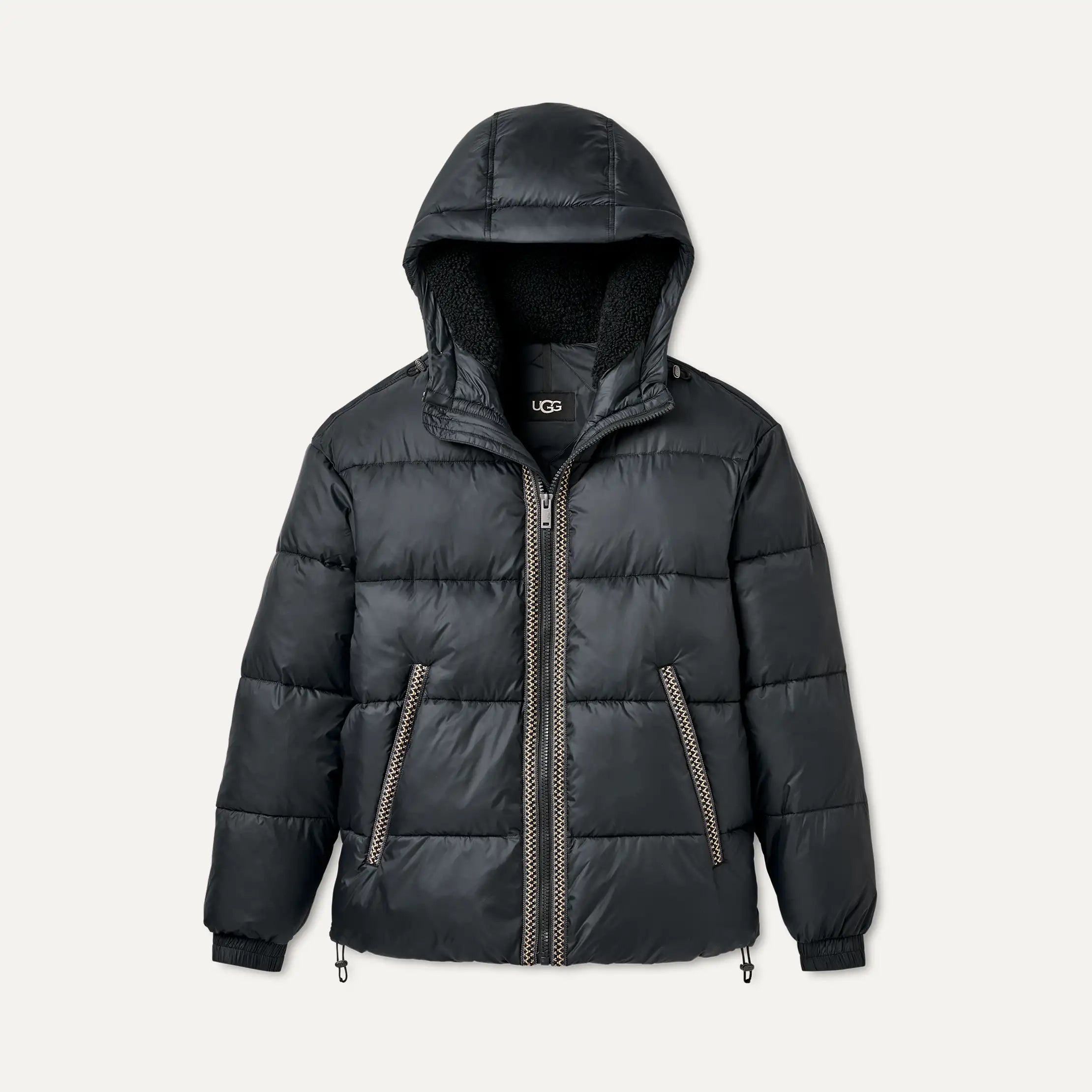 Ugg Xayden Uggbraid Puffer Jacket Black
