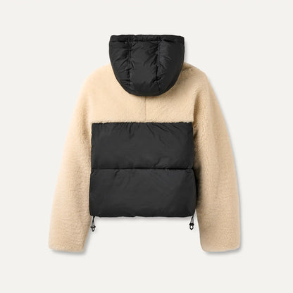 Ugg Mykah Uggbraid Puffer Jacket Black / Cream