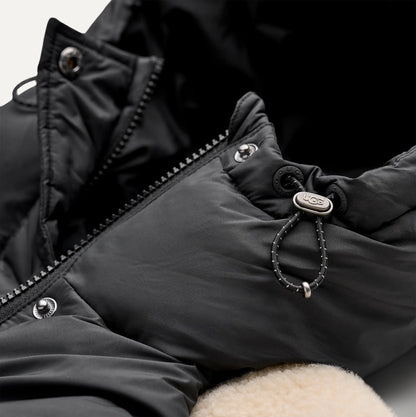 Ugg Mykah Uggbraid Puffer Jacket Black / Cream