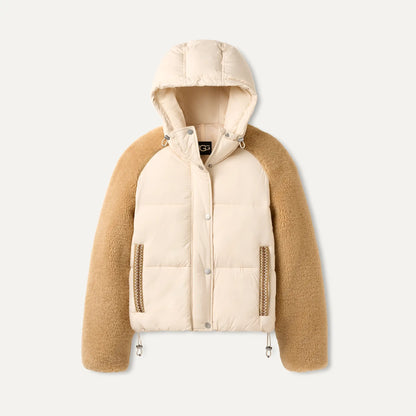 Ugg Mykah Uggbraid Puffer Jacket Cream / Sand