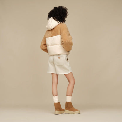 Ugg Mykah Uggbraid Puffer Jacket Cream / Sand