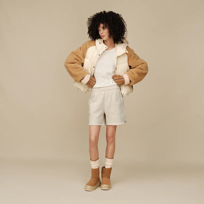 Ugg Mykah Uggbraid Puffer Jacket Cream / Sand