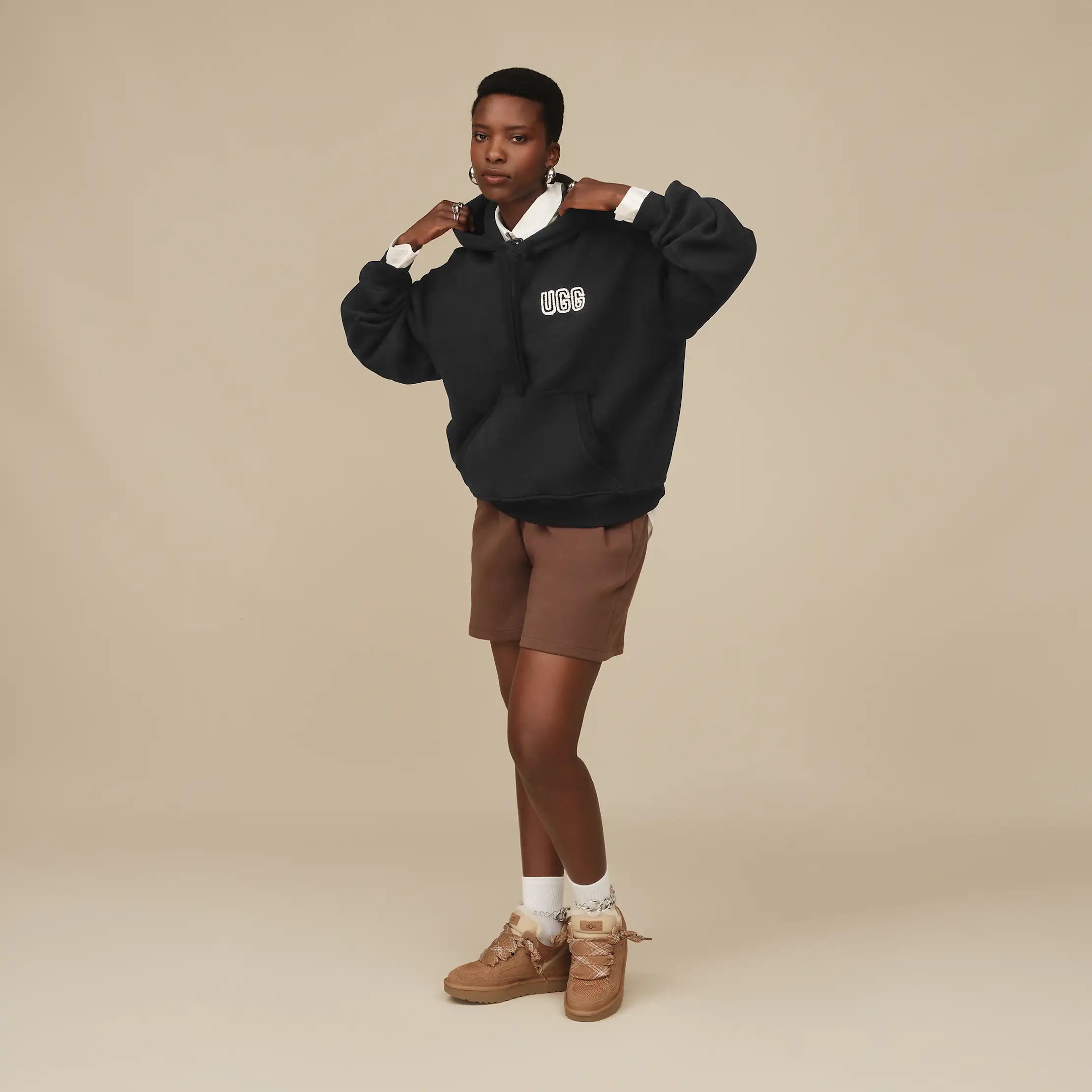 Ugg Ugg Logo Hoodie Black