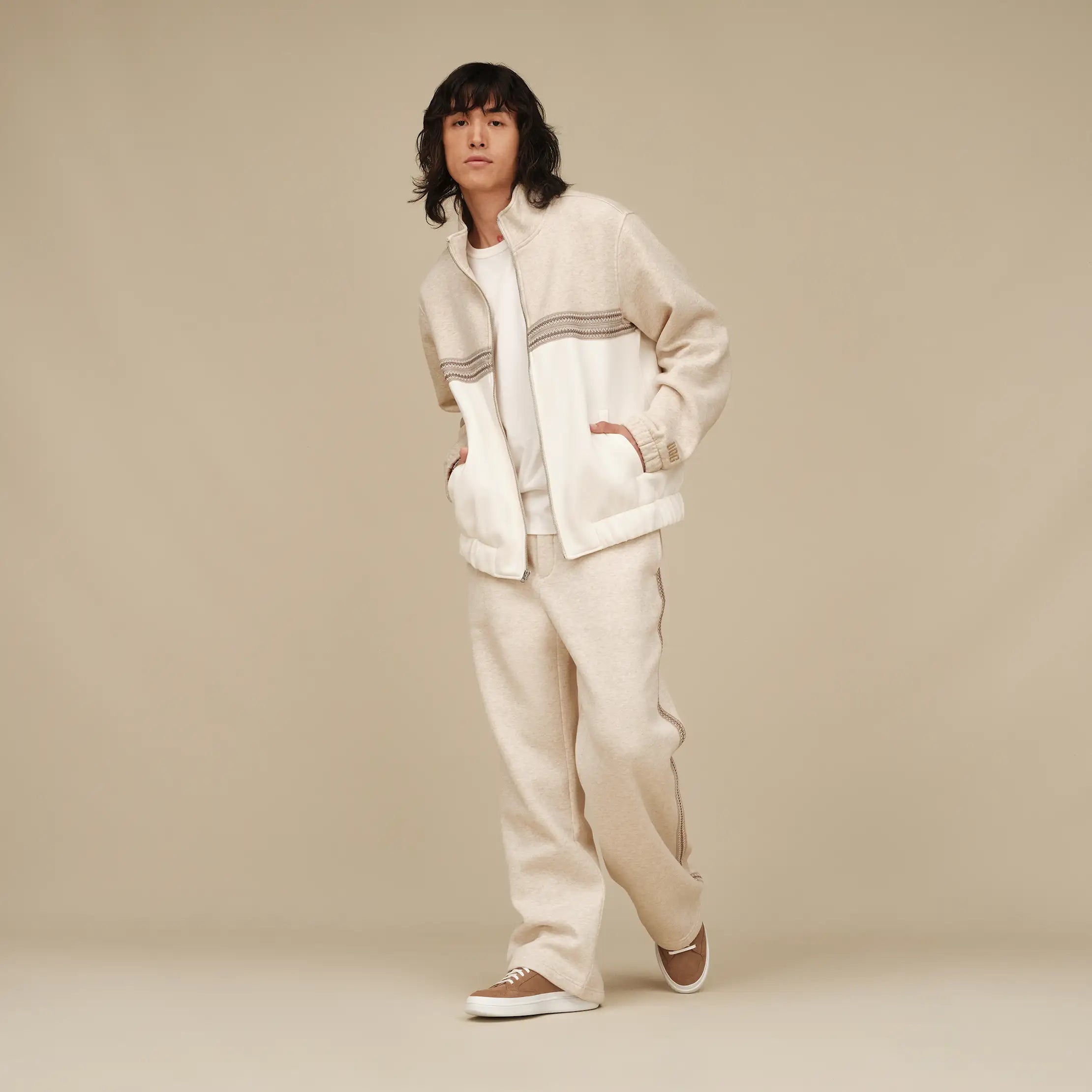 Ugg Tasman Track Jacket Caribou Heather