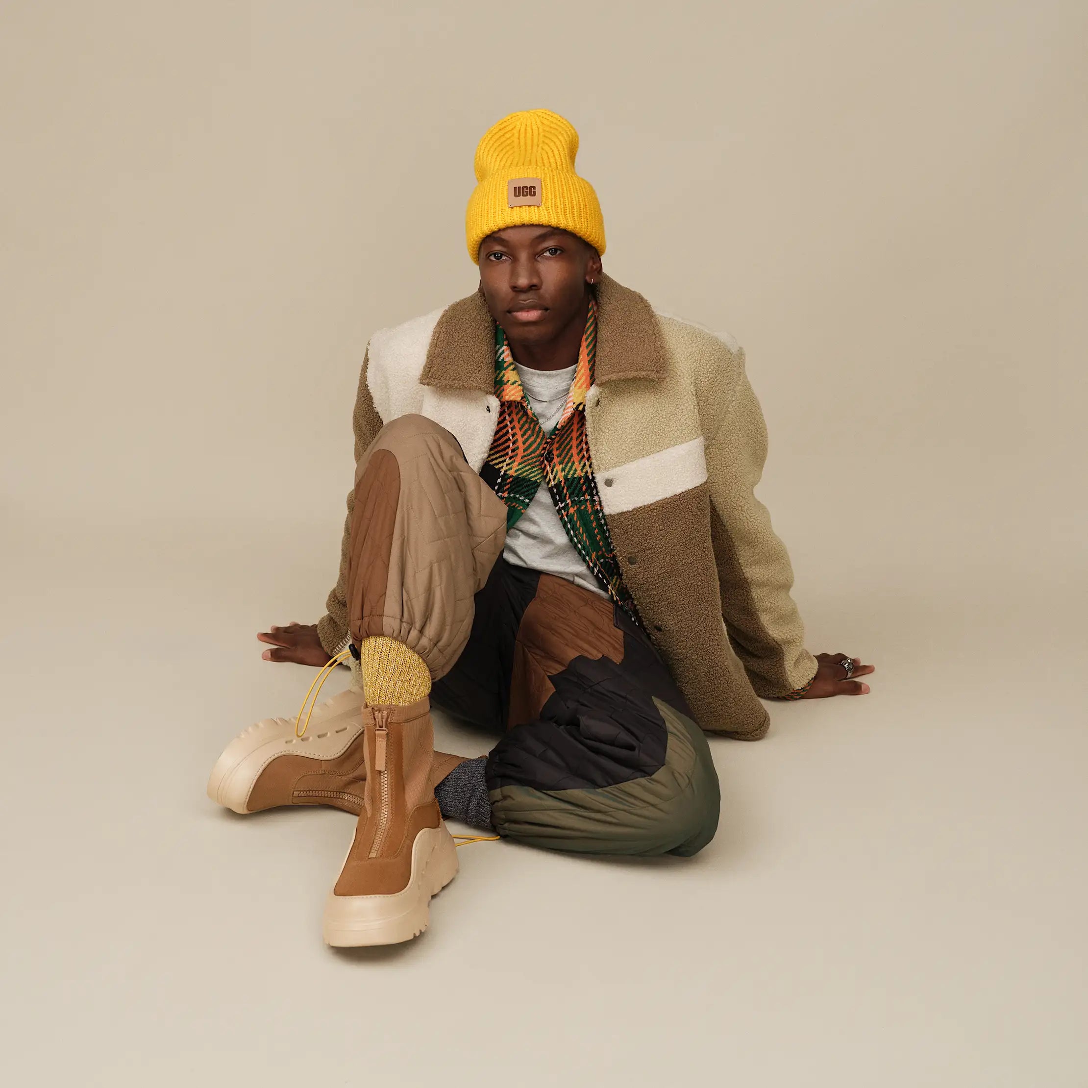 Ugg Lachlan Uggfluff Jacket Sand Multi