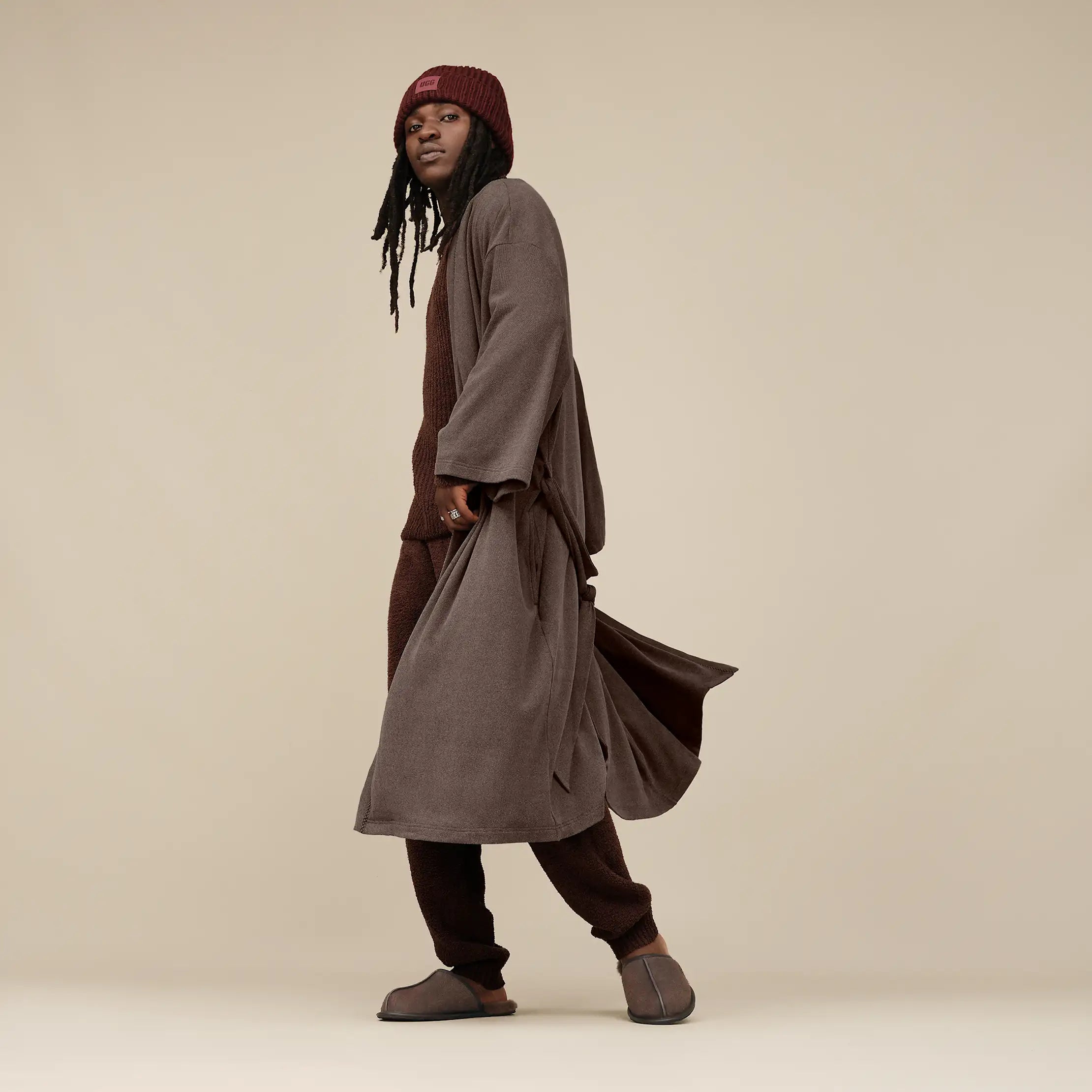 Ugg Theron Robe Oyster Brown