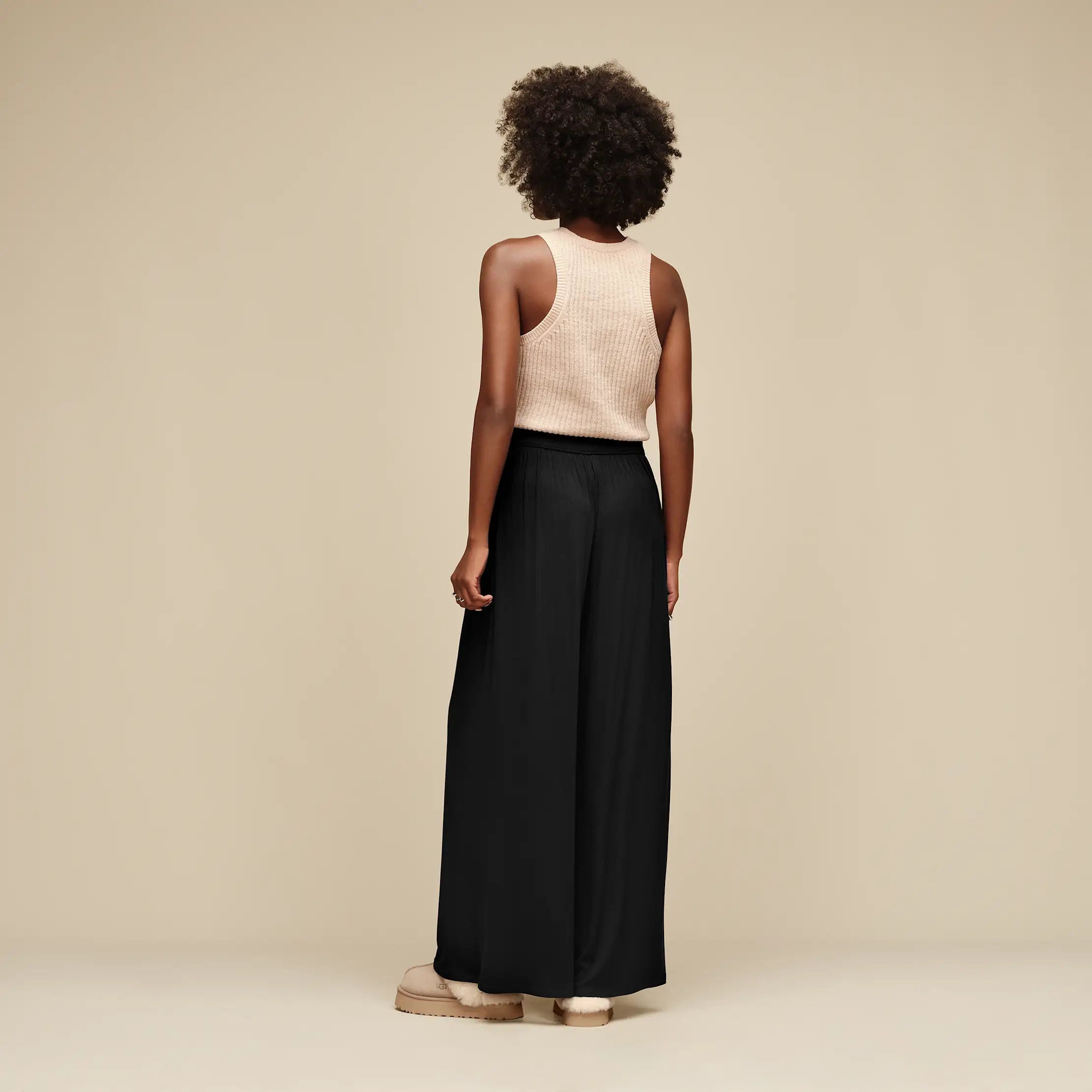 Ugg Imogen Wide Leg Pant Rib Black