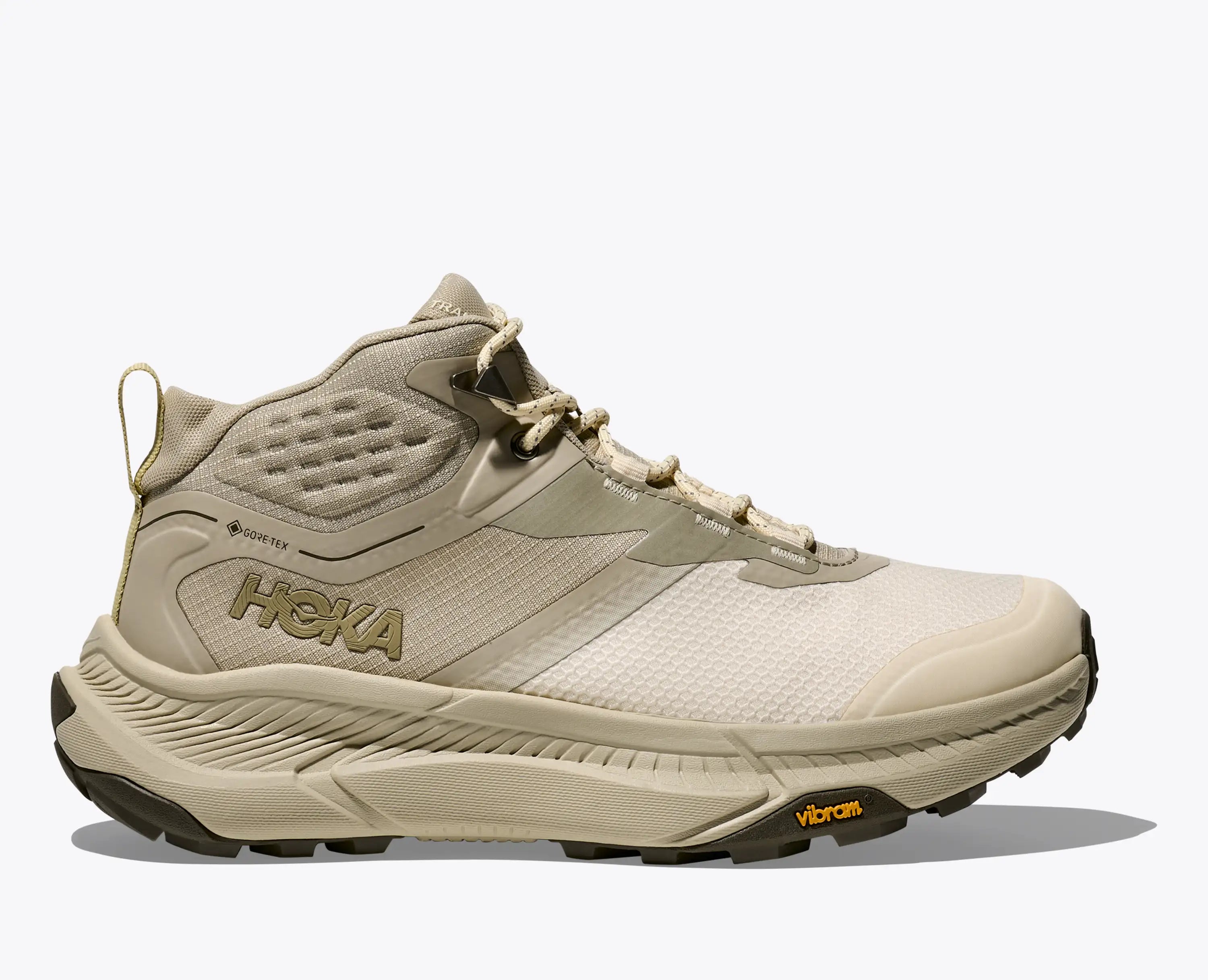 Hoka Women'S Transport Hike Gtx Oyster Mushroom Vintage Yellow