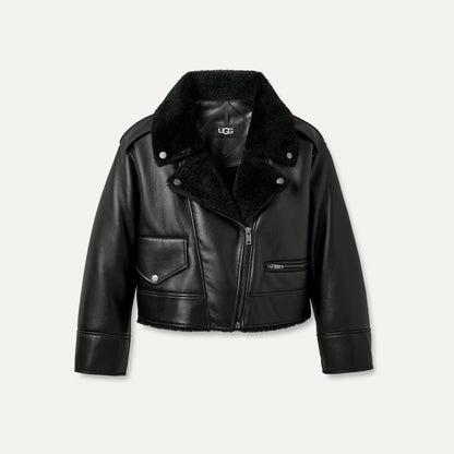 Ugg Finnian Luxefluff Moto Jacket Black