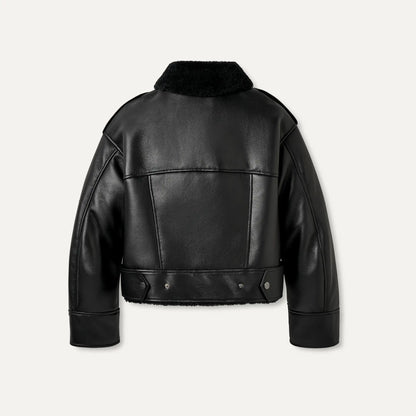 Ugg Finnian Luxefluff Moto Jacket Black