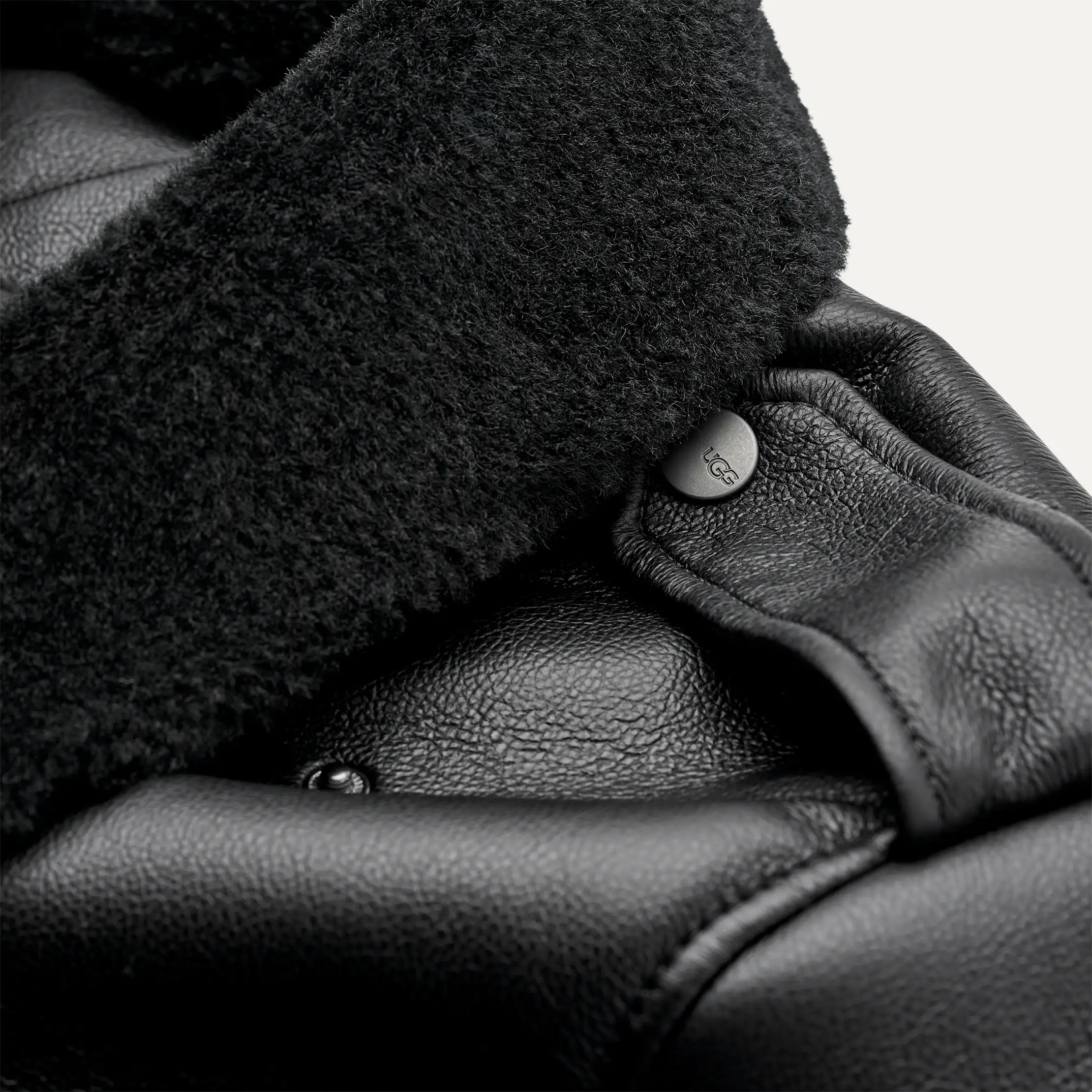 Ugg Finnian Luxefluff Moto Jacket Black