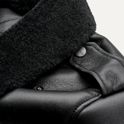 Ugg Finnian Luxefluff Moto Jacket Black