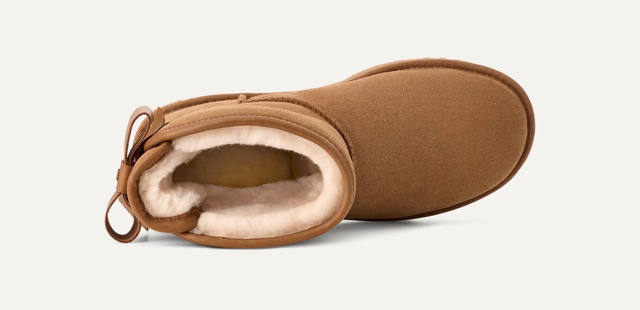 Ugg Ultra Mini Bailey Leather Bow Chestnut