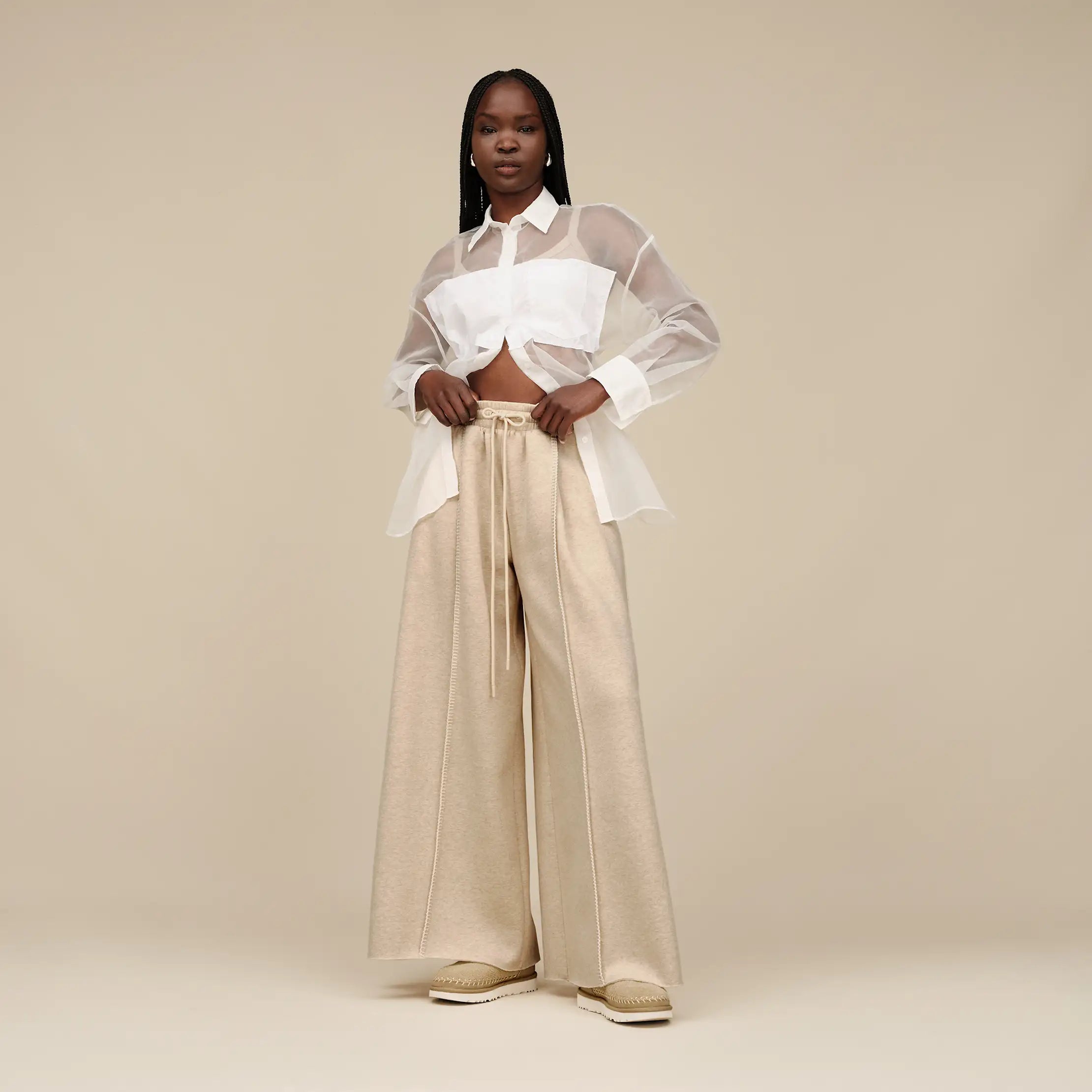 Ugg Classic Wide Leg Pant Sand Heather