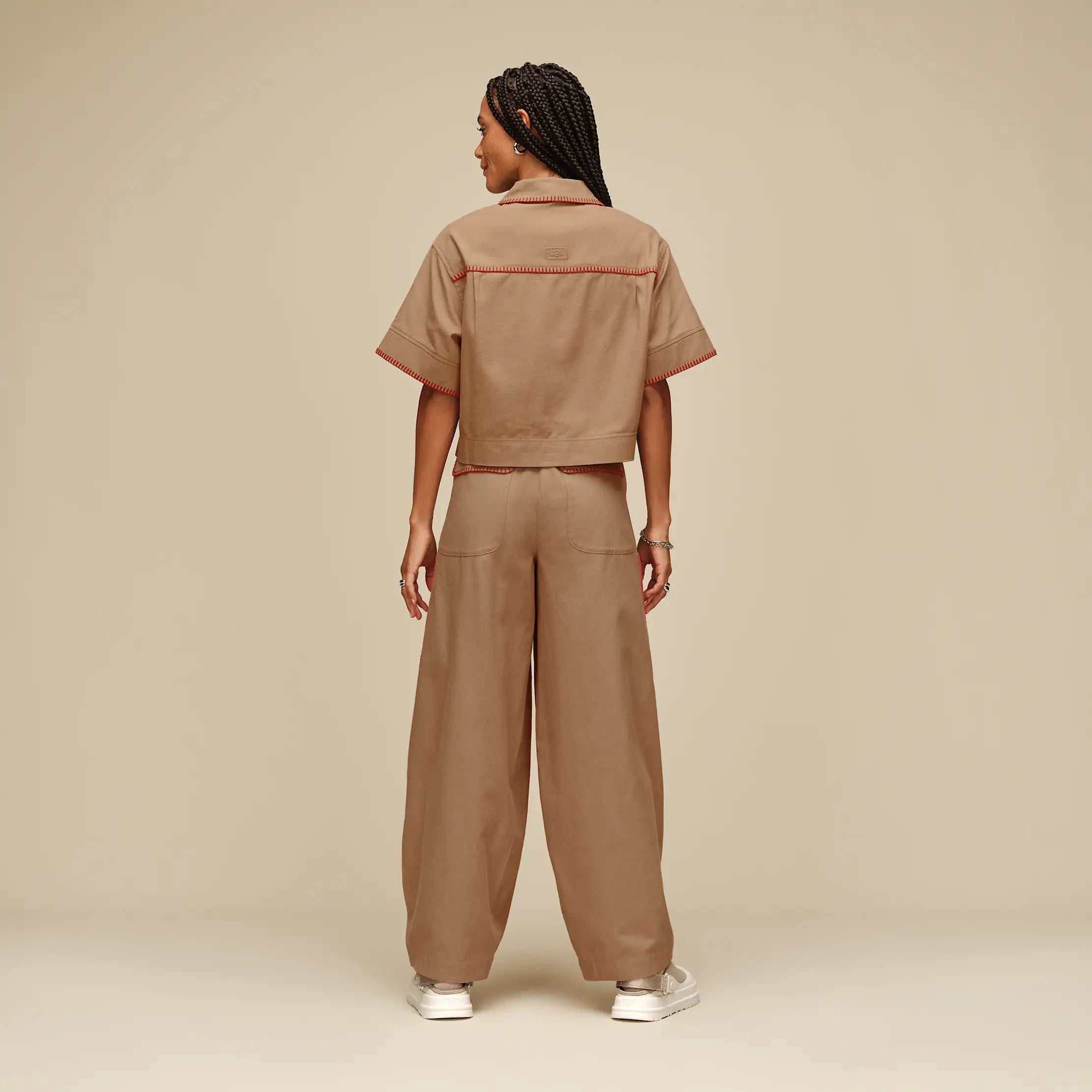 Ugg Nathalia Ss Button Up Top Sand