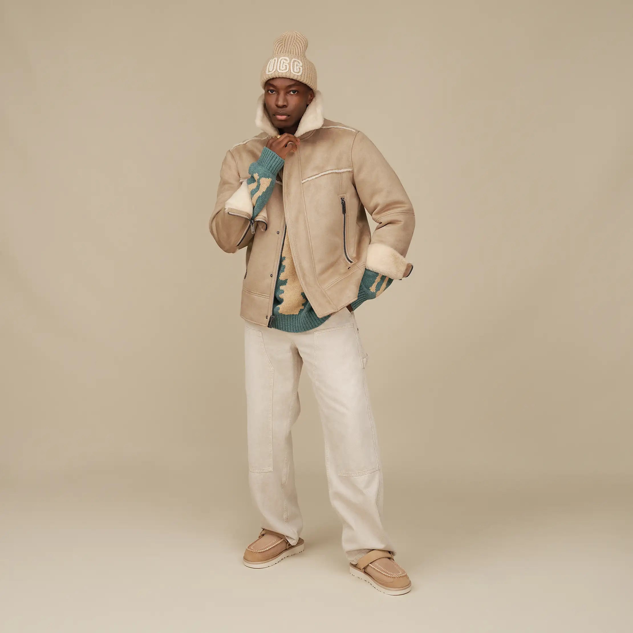 Ugg Thayden Luxefluff Jacket Sand