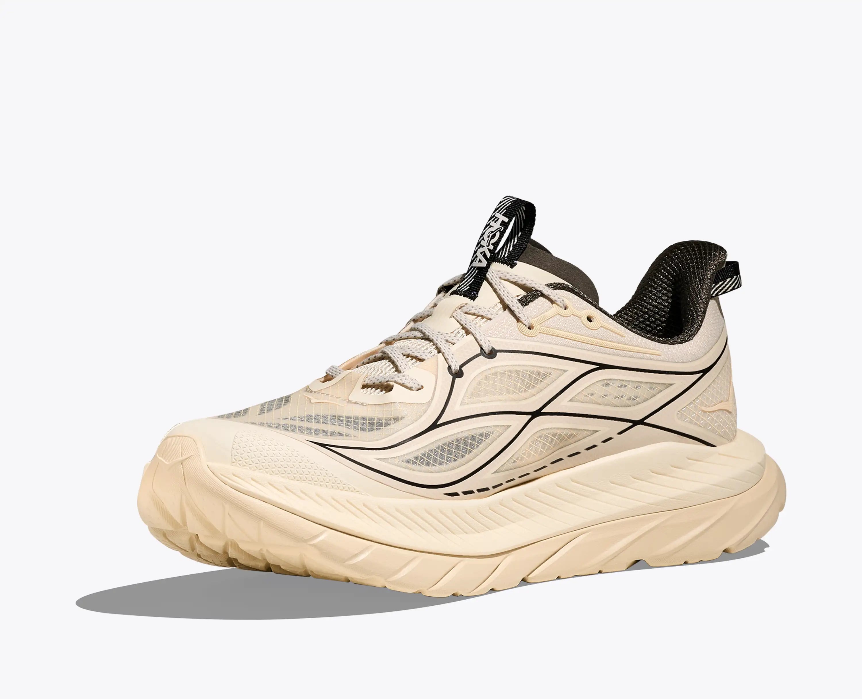 Hoka 'S Mach Remastered Eggshell Asphalt Grey