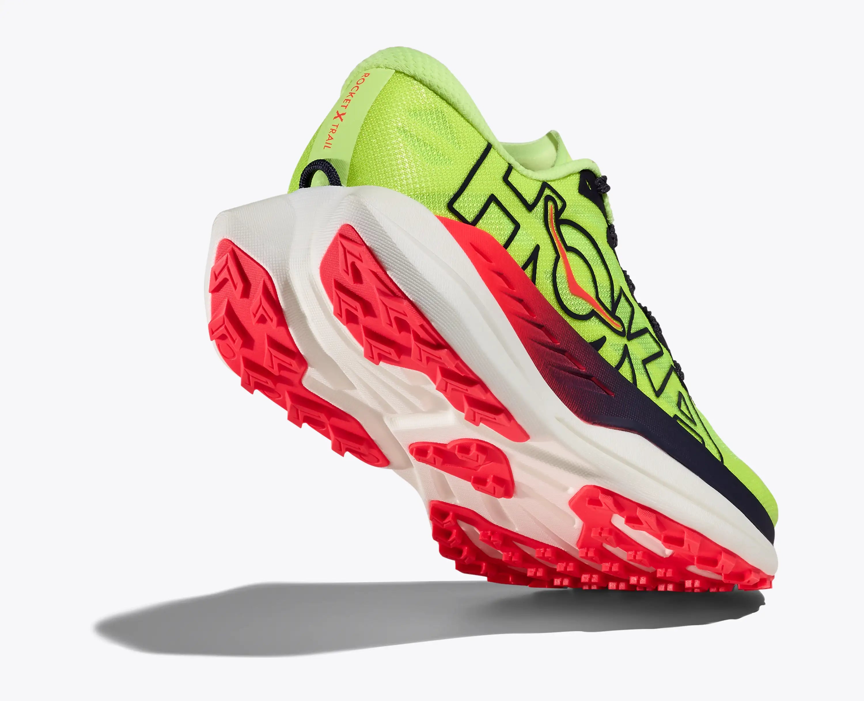 Hoka 'S Rocket X Trail Neon Yuzu Neon Flame