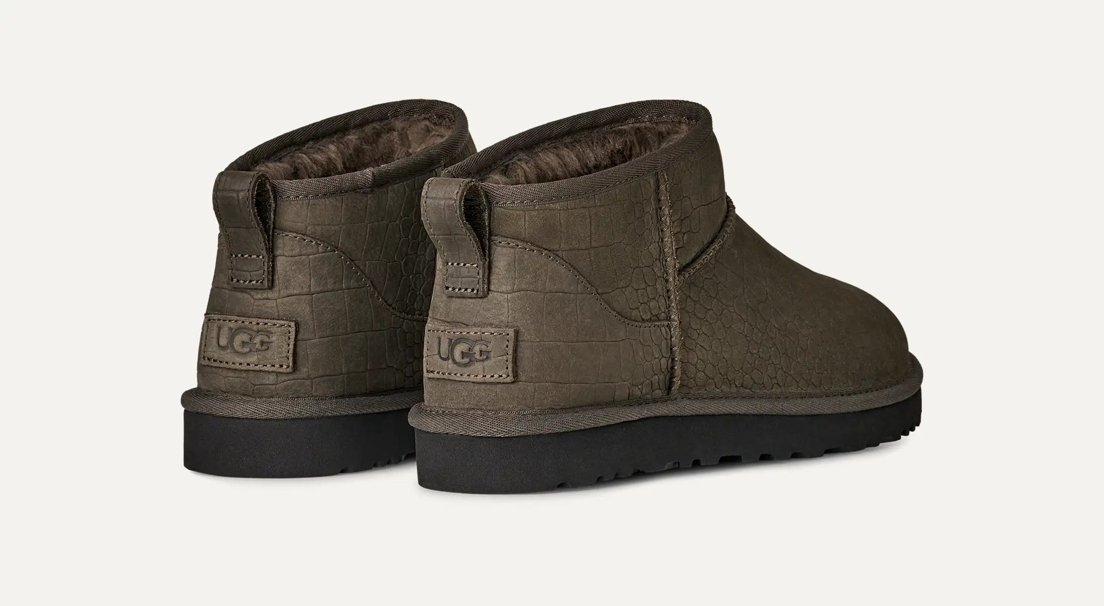 Ugg Classic Ultra Mini Embossed Dense Smoke