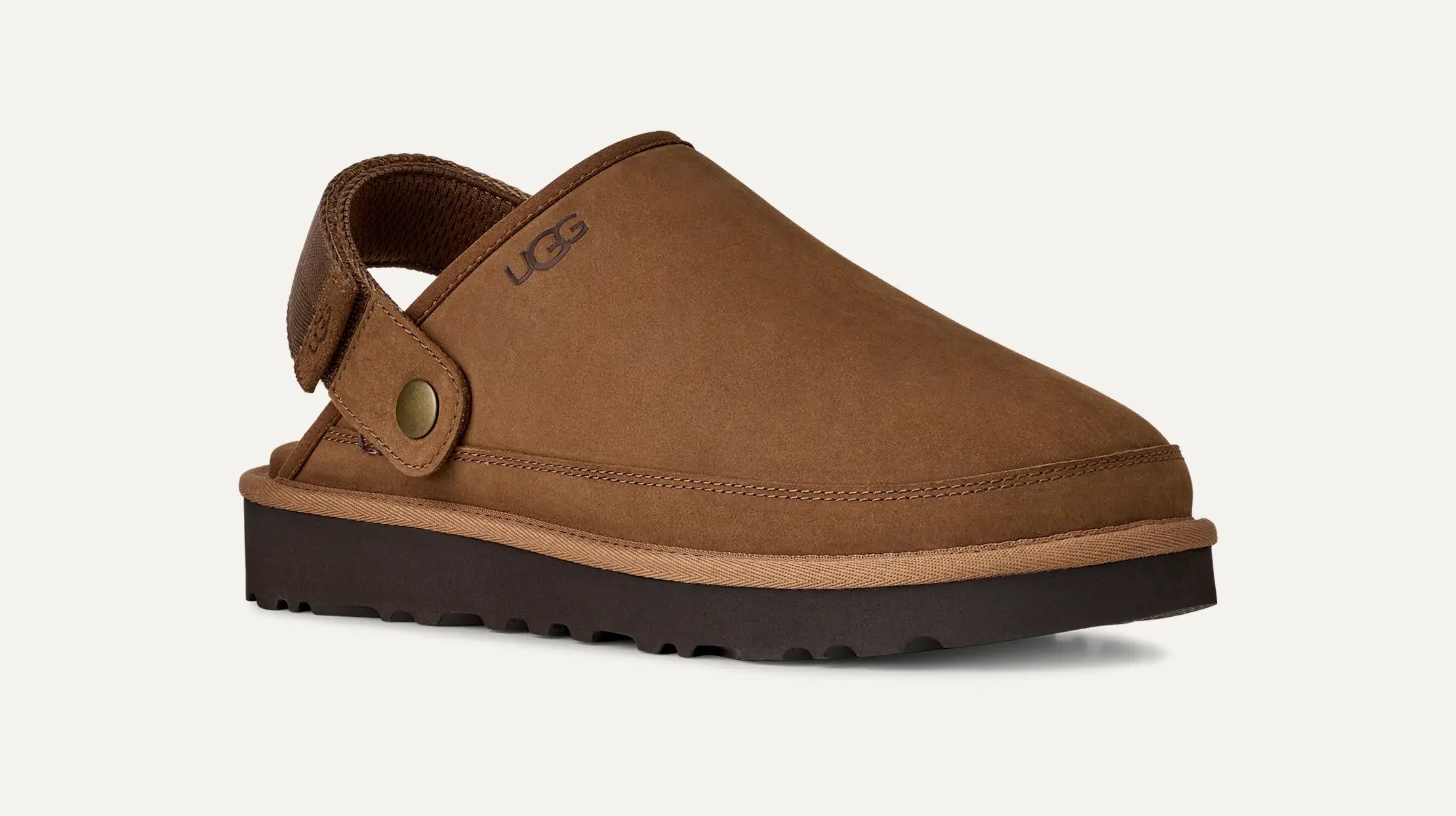 Ugg Goldencoast Clog Ii Nubuck Dark Chestnut