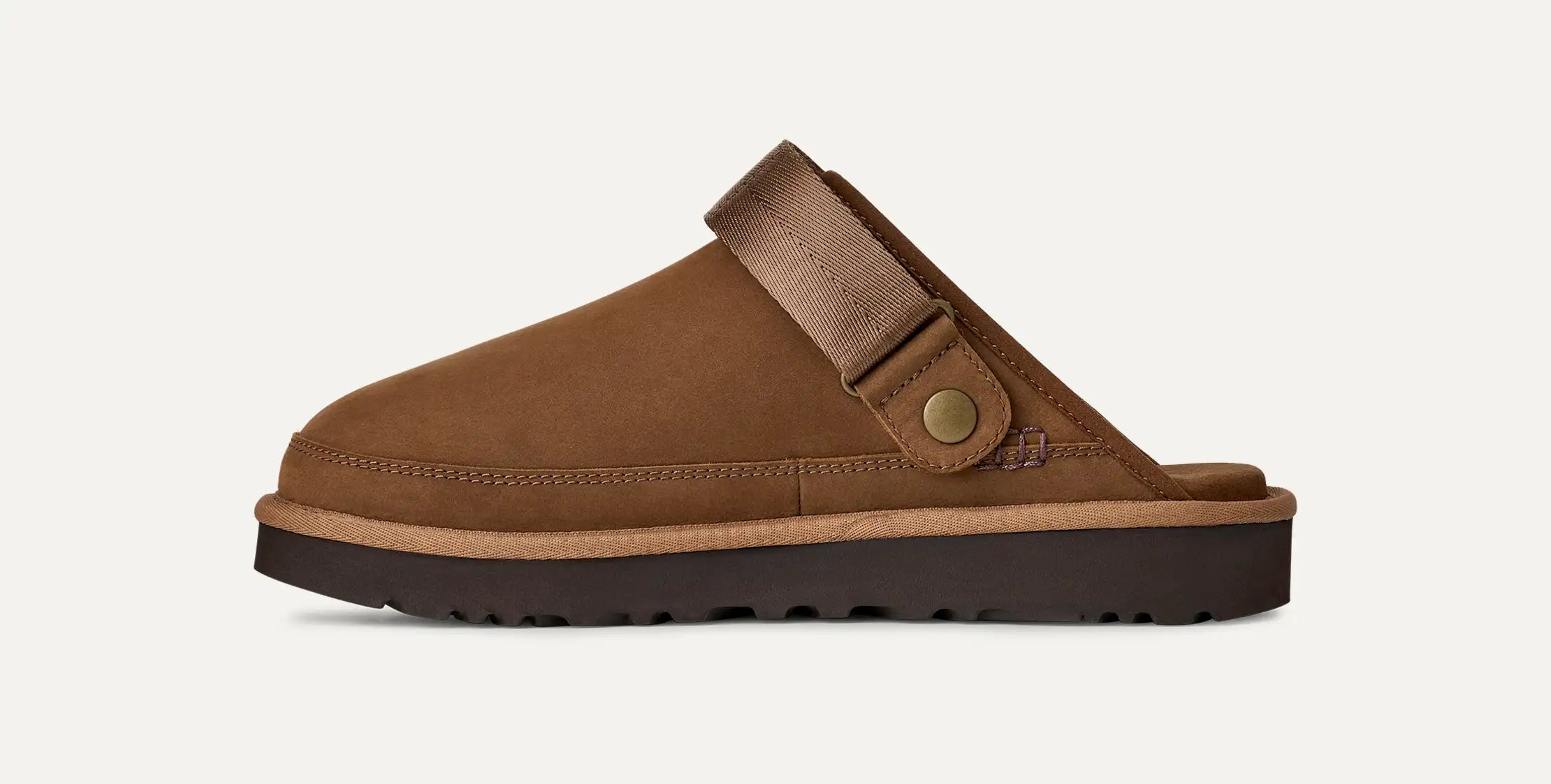 Ugg Goldencoast Clog Ii Nubuck Dark Chestnut