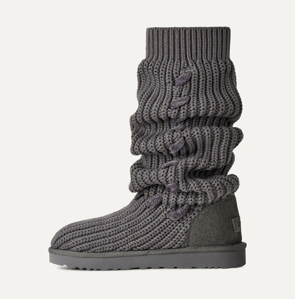 Ugg Classic Tall Whipstitch Knit Charcoal