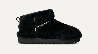 Ugg Classic Ultra Mini Fluffed Black