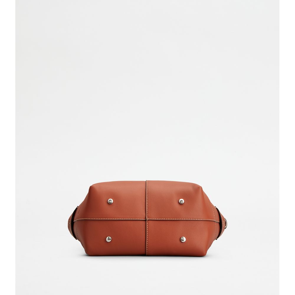 Tods Di Bag Swing In Leather Mini Brown