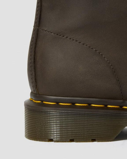 Dr. Martens 1460 Crazy Horse Leather Lace Up Boots Brown - Womens
